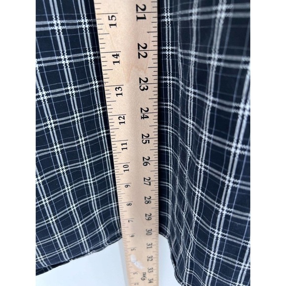 Johnston & Murphy Button-Down Dress Shirt Tailored Fit Blue Squares Men's Large - Picture 5 of 8